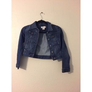 Blue denim button up jacket